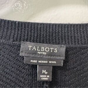 Talbots Charcoal Merino Wool Knit Size Mp